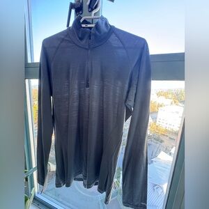 Icebreaker Men's Merino 200 Oasis Long Sleeve Half Zip Thermal Top (Grey)